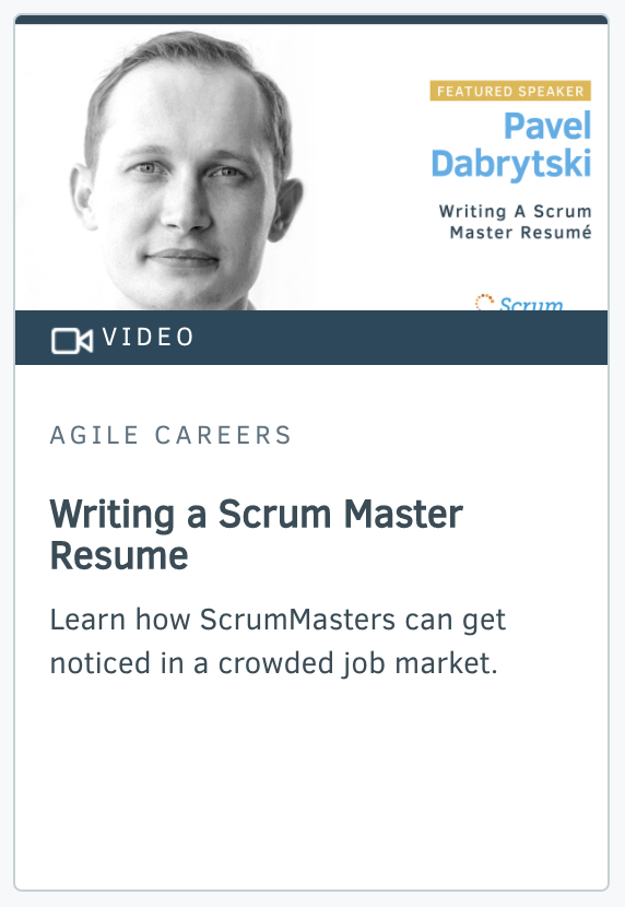 Writing a Scurm Master Resume